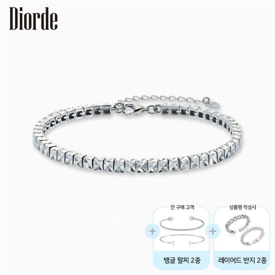 [Diorde] 925 실버 아이스 큐브 팔찌