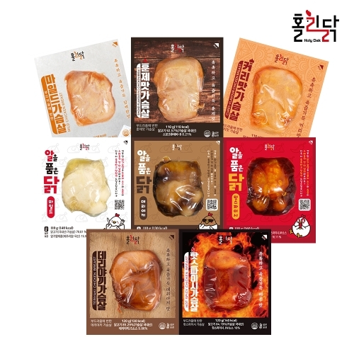 [홀리닭] [방송에서만 2팩 더]바로먹는 실온 닭가슴살 8종 21팩 (8종 혼합 19팩 + 방송에서만 2팩(랜덤))