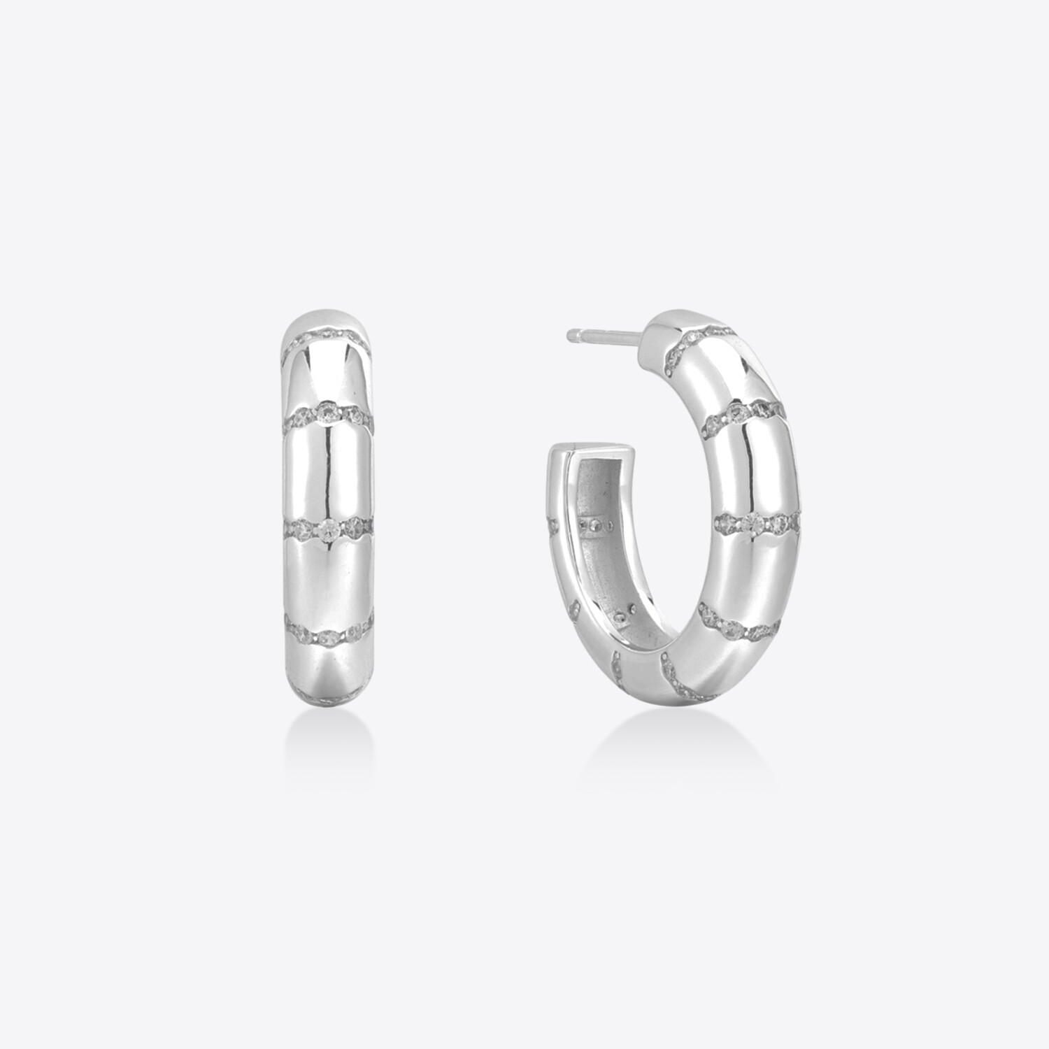 ＊실버 뱀부 귀걸이 (925 Silver)
