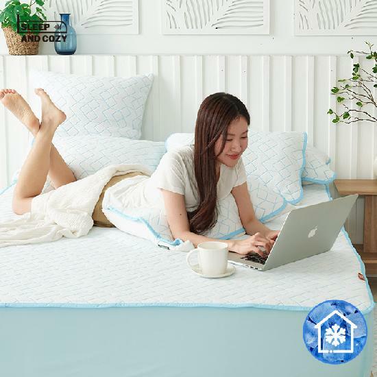 [삼성카드5%할인]슬립앤코지 냉감패드 2장 + 냉감베개커버 2장   (Q) 3