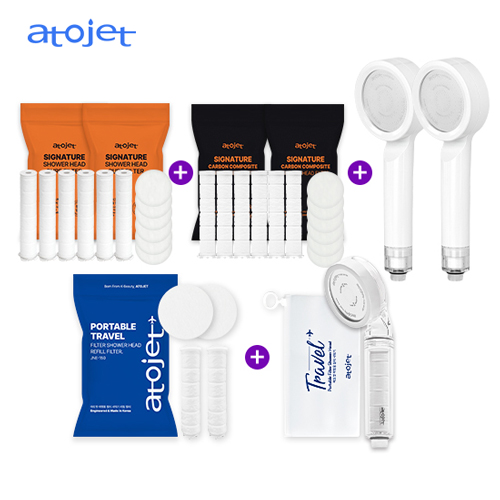 아토젯 시그니처 탄소필터샤워기 & 필터리필세트