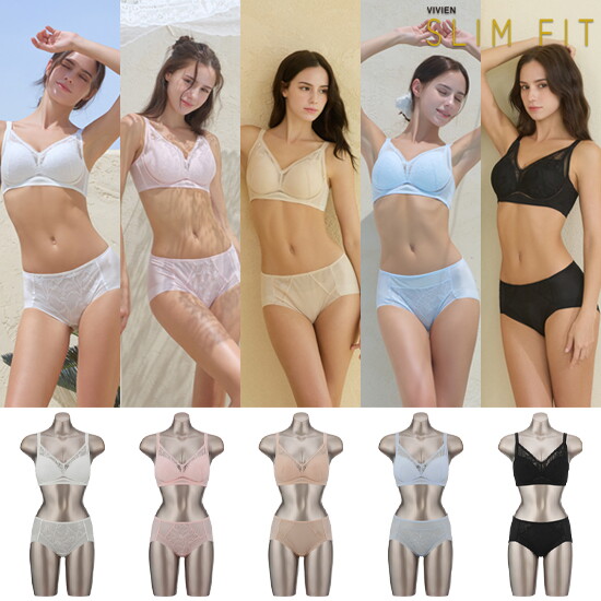 26SS 비비안 SLIMFIT 아쿠아X 썸머 브라팬티 5세트