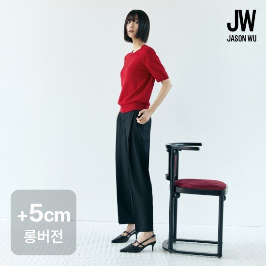 제이슨우 26SS NEW Rowen 라이트 크롭 라운드 턱팬츠 _ +5cm Long ver. (4 COLORS) [런칭 가격 69,900원] 2