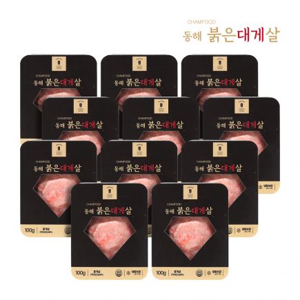 [방송에서만 3팩 추가] 동해 붉은대게살 100g×11팩, 총 1.1kg