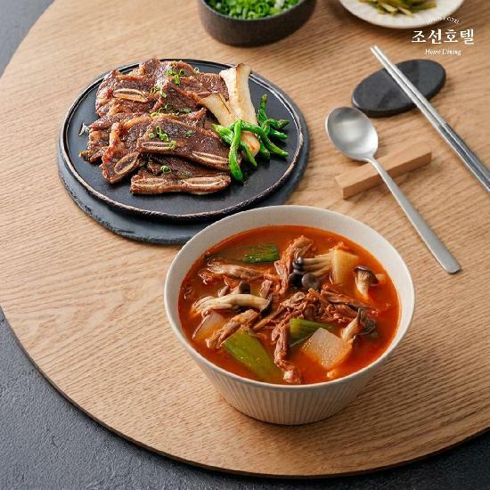 [삼성카드5%할인]조선호텔 양념 LA갈비 (400g X 2팩 )+육개장 (730g x 2팩)   2