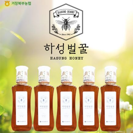 북부농협 1등급 ★하성★ 벌꿀 (야생화꿀) 500g*5병