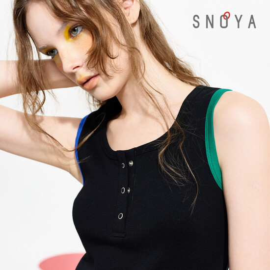 [SNOYA][4종]스노야 26SS 팝컬러 헨리넥 슬리브리스 3