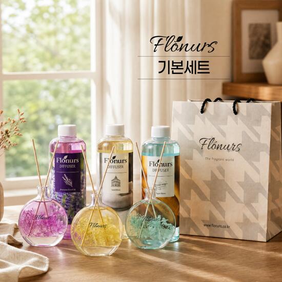 [플로너스][기본구성] 꽃을담은 방향+탈취+인테리어 완성패키지 2100ml