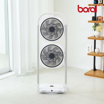 보랄 BLDC 무선 듀얼 헤드 접이식 선풍기