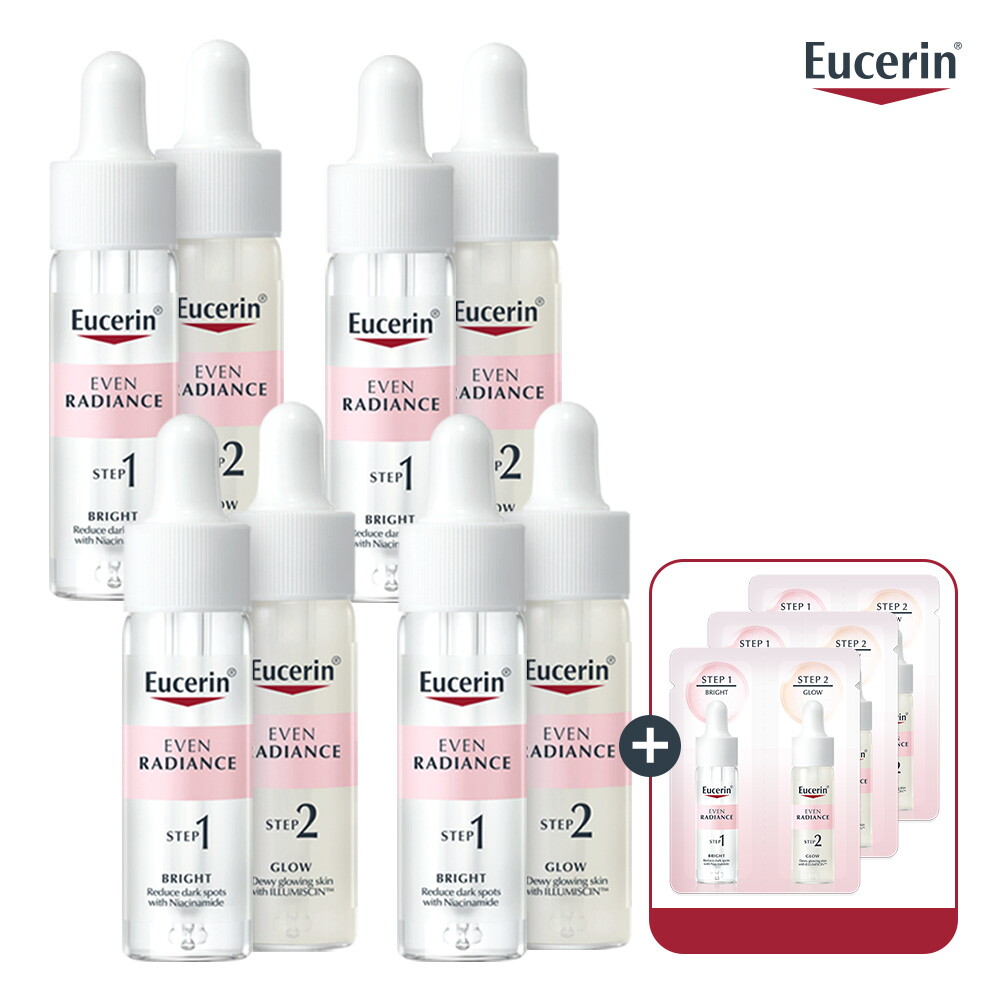 [유세린 이븐래디언스 듀오 앰플 심플 패키지] 앰플 15ml*2*4세트+앰플 1ml*2*3매