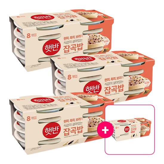 햇반 잡곡밥 한달팩(30입)(잡곡밥 210G*24+130G*6 덤)