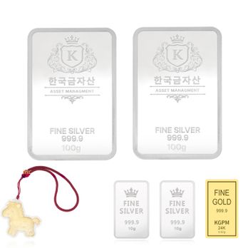 (방송에서만) [한국금자산관리] KGAM 실버바 99.99% 100g+100g+추가
