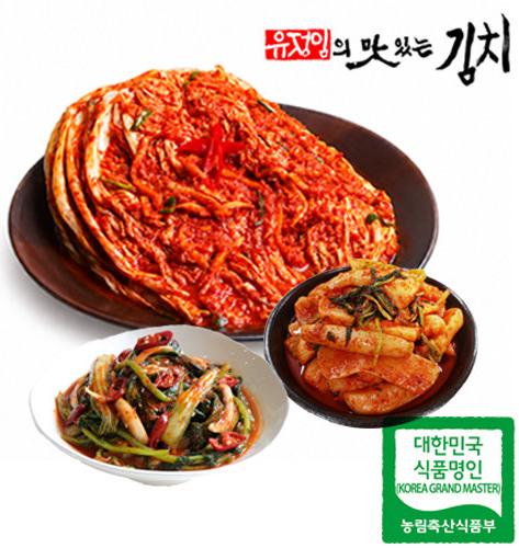 유정임 김치명인의 맛있는 김치 3종(포기7kg+열무얼갈이2kg+총각1kg, 총 10kg)
