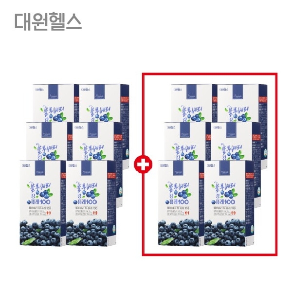 (방송에서만 6박스 더) 대원제약 블루베리 킹 퓨레 100 ( 총 12박스  / 168포 )