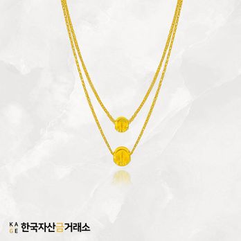 [한국자산금거래소]KAGE 24K 순금 트리플 볼 목걸이