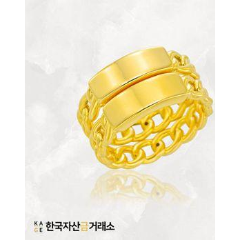 [한국자산금거래소]KAGE 24K 순금 골드바 체인 쌍지