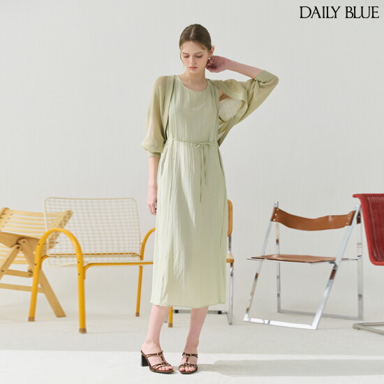 데일리블루 26SS 인견 블렌디드 원피스+볼레로 4