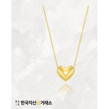 한국자산금거래소 KAGE18K 통통 미니 하트 목걸이