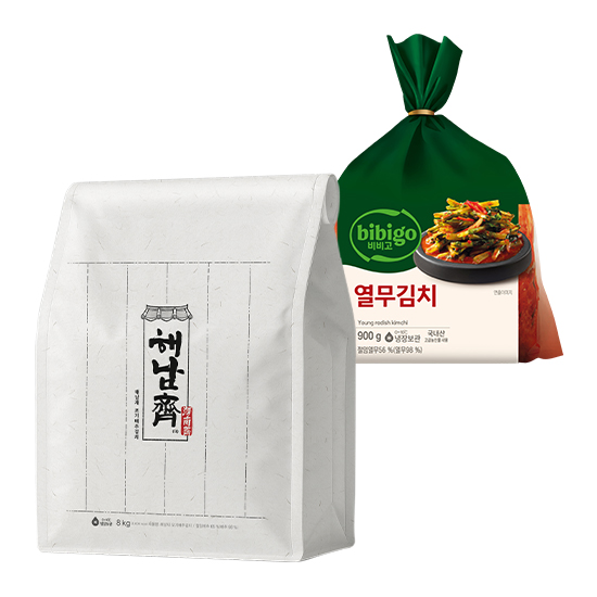 비비고 해남재 포기 배추김치 8kg + 비비고 열무김치 900G