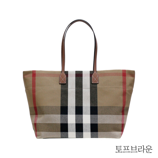 버버리 런던 체크 미디엄 토트백
