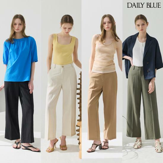 [롯데카드5%할인]26SS 최신상! 데일리블루 린넨 블랜디드 팬츠 3종