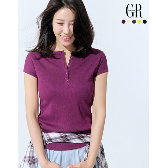 26SS 코튼 블렌딩 헨리넥 캡슬리브 탑 5종