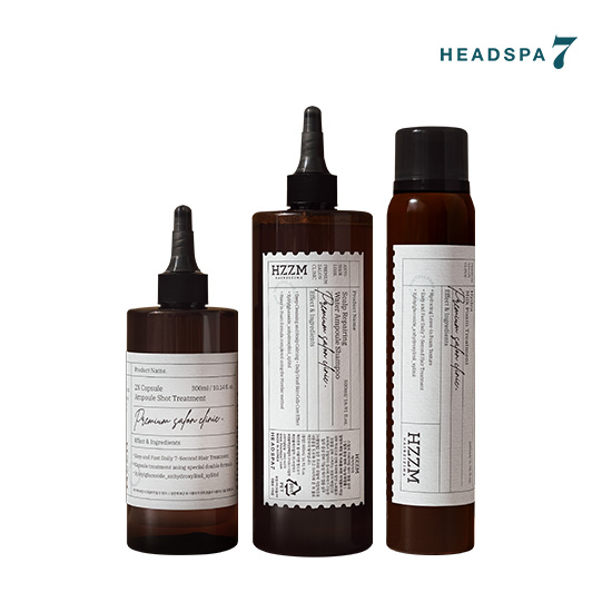 HZZM 앰플 샴푸 500ml + 앰플샷 트리트먼트 300ml + 밀크폼 200g 세트 2