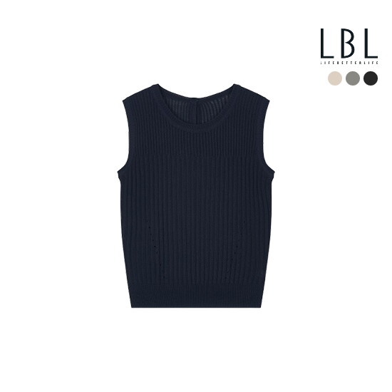 ○(런칭가 79,000원)26SS 프렌치린넨 블렌디드 슬리브리스 니트 3종 4