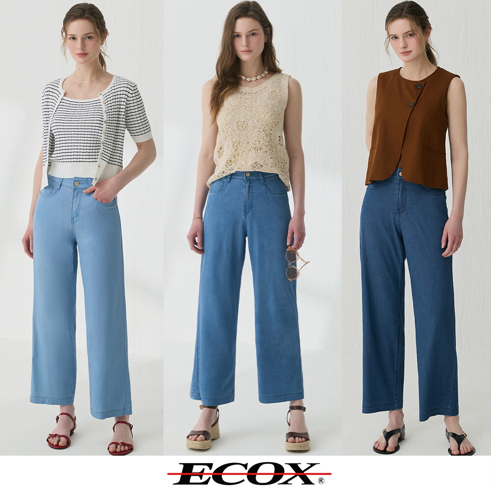 O ECOX 에콕스 26SS 여성 썸머 리오셀 블렌디드 데님팬츠 3종