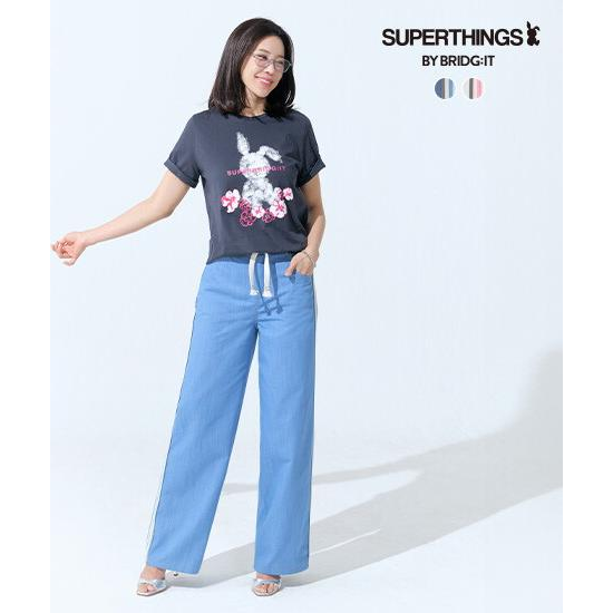○[바이브리짓X슈퍼띵스] 26SS 썸머 와이드 스트링 데님팬츠 3