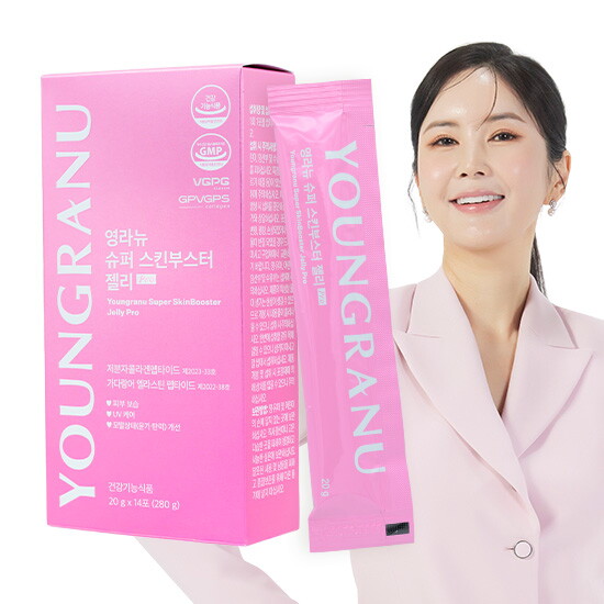 [장영란 콜라겐+엘라스틴]♥영라뉴 슈퍼스킨부스터 젤리 PRO 1박스(20g X 14포 X 1박스)