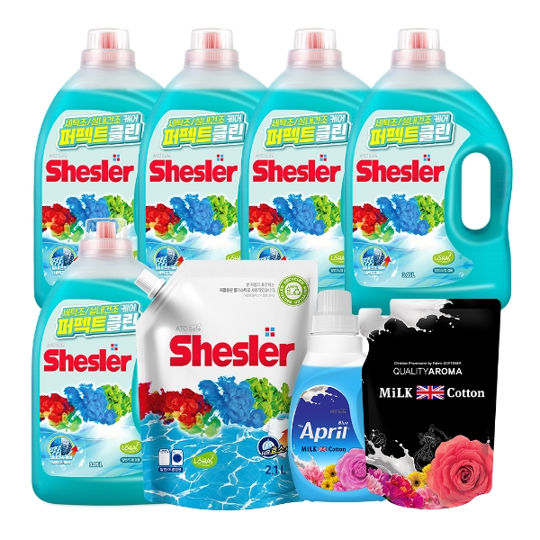 쉬슬러 퍼펙트클린 에이프릴 액체세제+섬유유연제 (실속구성)