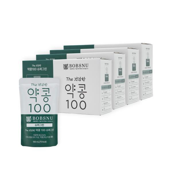 [유리네]The 건강한 약콩100 슈퍼그린 콩물두유 190ml x 15팩 x 4박스(60팩)