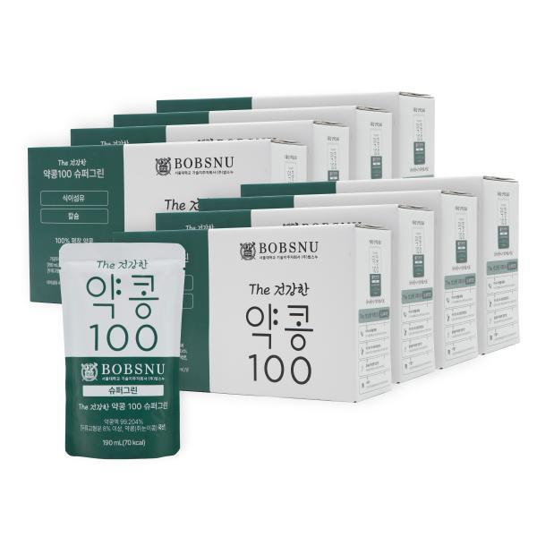 [더블]The 건강한 약콩100 슈퍼그린  콩물두유 190ml x 15팩 x 8박스(120팩)