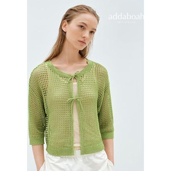 [최초가89,900원/블랙,그린 한정] 25SS 프렌치 린넨 블렌디드 스팽글 가디건 2