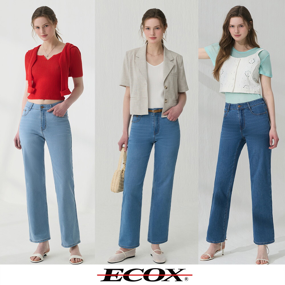 O ECOX 에콕스 26SS 여성 썸머 라이크라® 스판 데님팬츠 3종