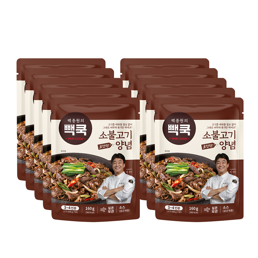 [빽쿡]의 소불고기양념 160g x 10팩