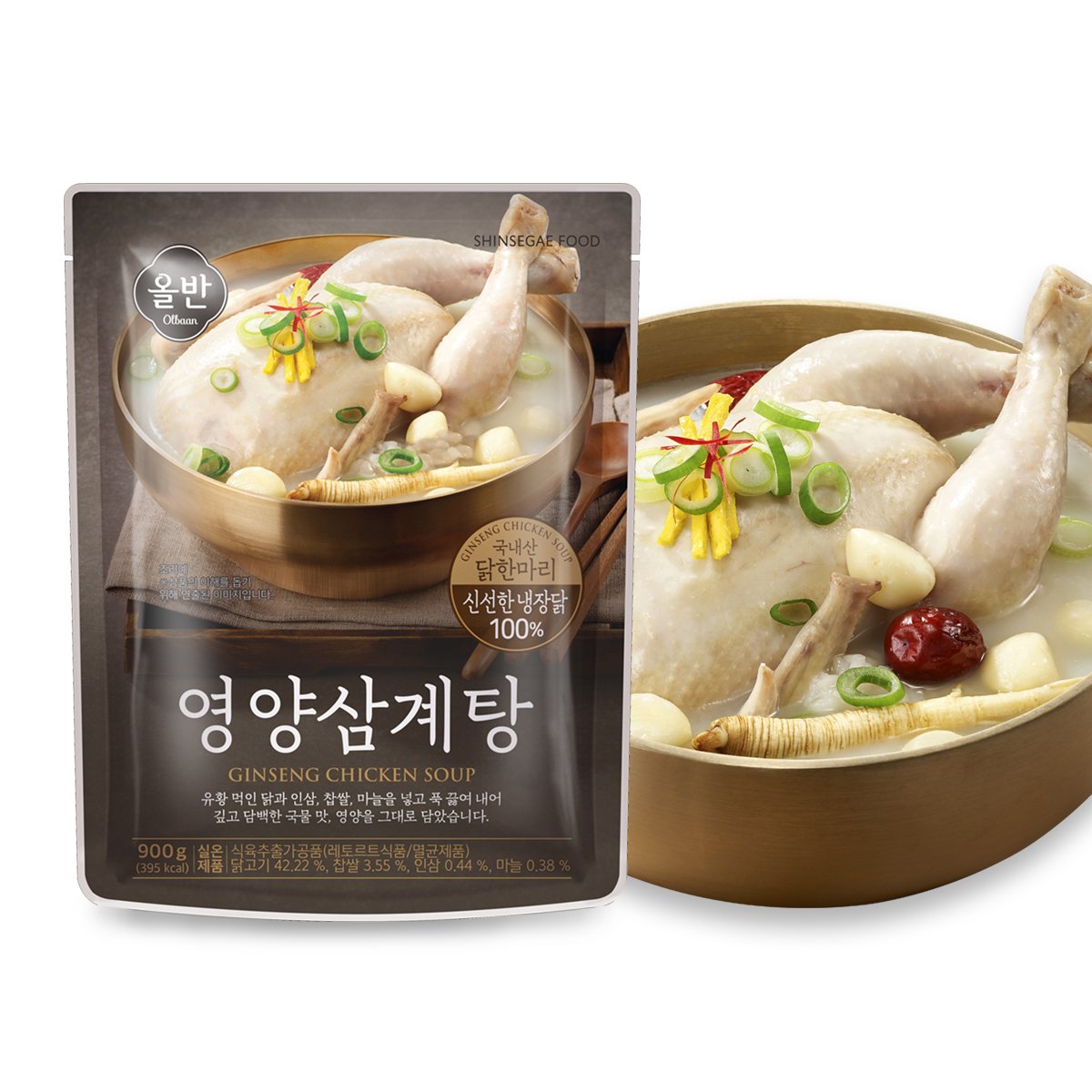 [CJ단독]올반 유황먹인 냉장닭 영양삼계탕 900g 8팩 2