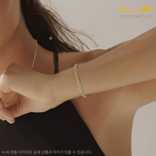 골든클레프 18K 트리플 로프체인 팔찌