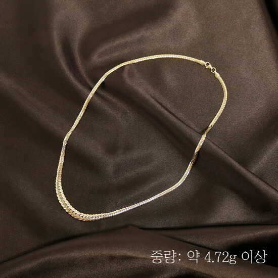 골든클레프 18K 그라데이션 커브체인 목걸이 3