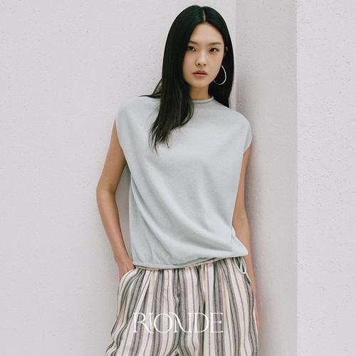 ■WHOLEGARMENT® 린넨 블렌디드 베슬 스트링탑 2종 3