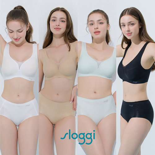 [전고객1세트][슬로기(Sloggi)] 썸머 쿨 터치 제로필 브라팬티 (4세트/ 런닝형)