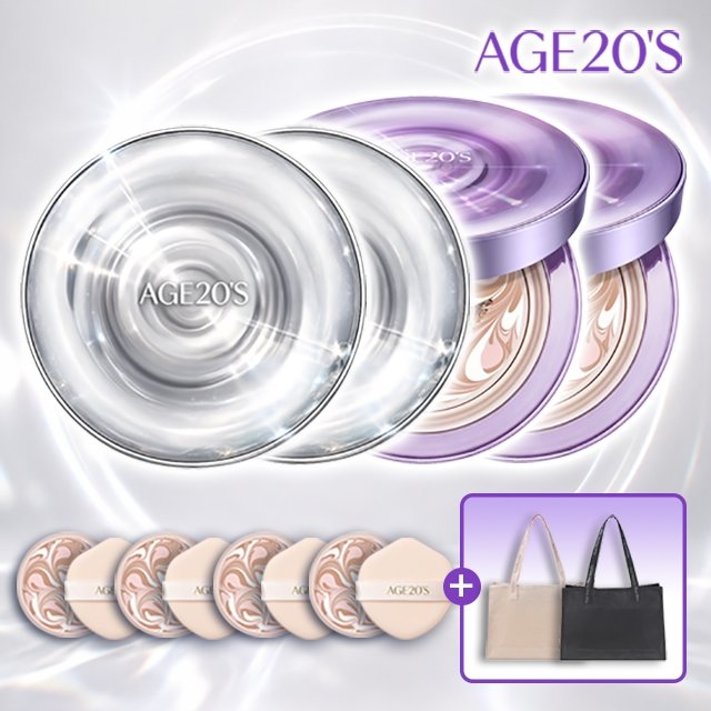 [방송에서만]AGE20S 아이스에디션 에센스팩트 매니아구성(본품4+리필4+메쉬백)SPF50+ PA++++