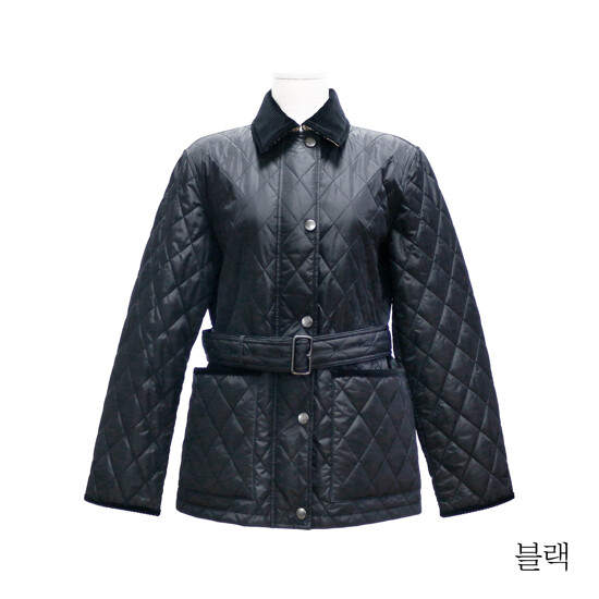 {버버리} 빅포켓 벨티드 퀼팅 재킷
