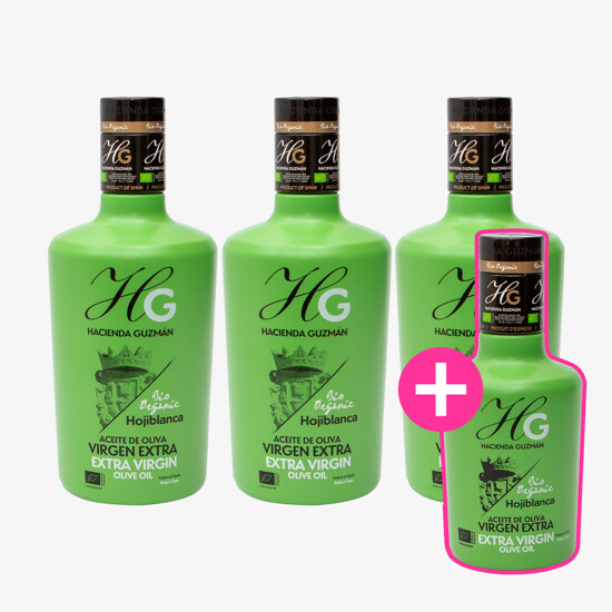 [방송에서만][하시엔다구즈만] HG 유기농 엑스트라버진 올리브오일 오히블랑카 500ml 3병+250ml 1병