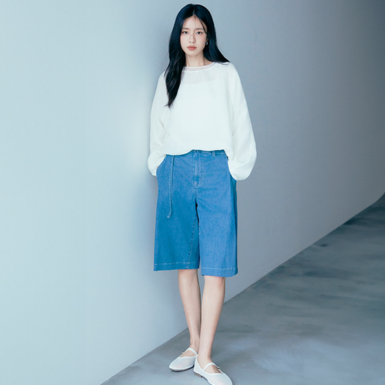 [최초가69,9000원] 26SS 린넨블렌드 시스루 스웻블라우스 3
