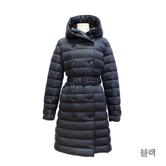 버버리 후드 롱 벨티드 다운 패딩 2