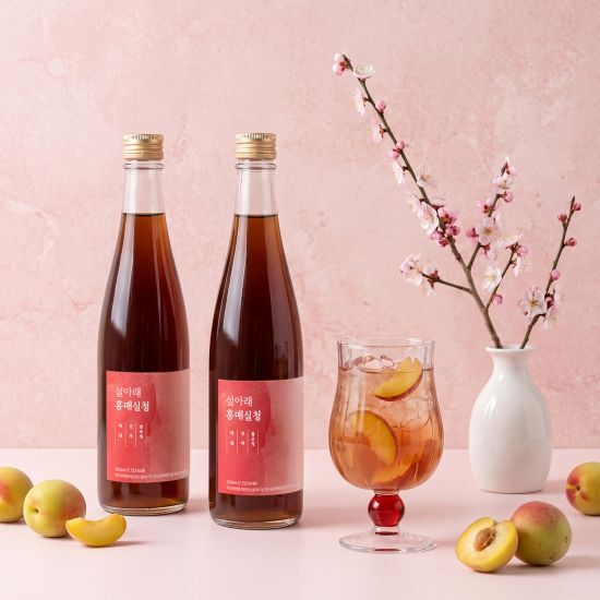 설아래 하동 홍매실청 500ml x 7병 3