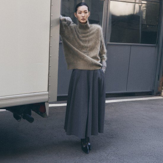 르네크루 25FW 윈터 울 스커트 [런칭 가격 79,900원] 4