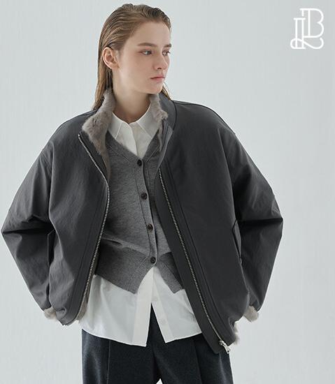 리오벨 26 pre-winter 풀스킨 렉스퍼 리버서블 야상 자켓